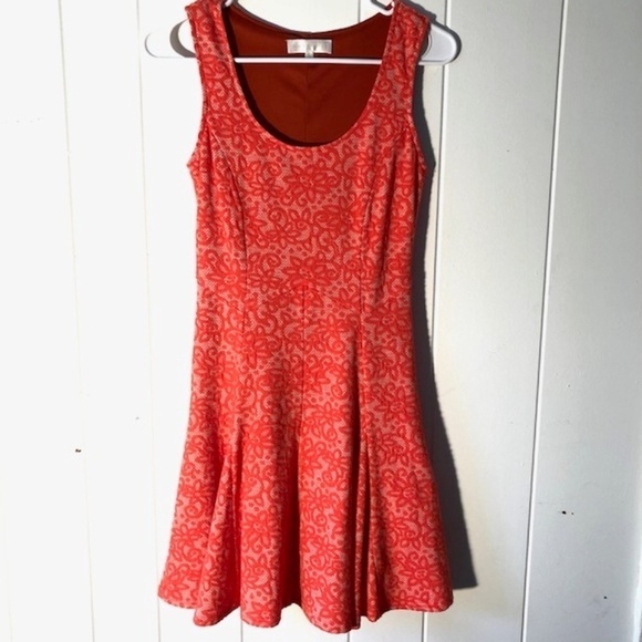 MM Couture Womens Fit & Flare Orange Dress X-Small - Picture 1 of 5
